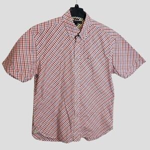 Tommy Hilfiger Large 80's‎ 2-ply Fabric Checkered Button Down Shirt Cotton